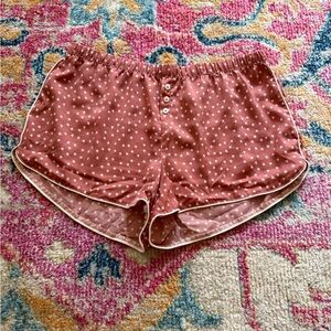 Aerie Pink Starry Lounge Shorts